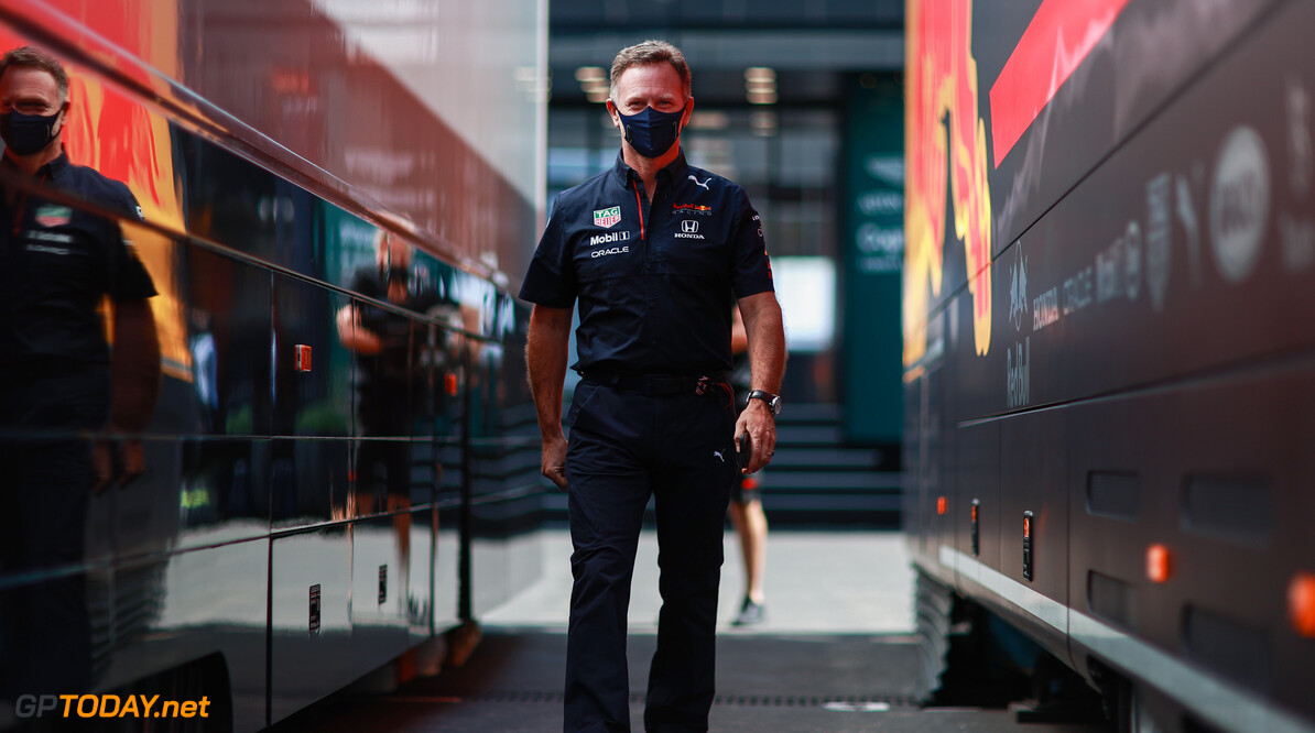 LE CASTELLET, FRANCE - JUNE 18: Red Bull Racing Team Principal Christian Horner walks in the Paddock during practice ahead of the F1 Grand Prix of France at Circuit Paul Ricard on June 18, 2021 in Le Castellet, France. (Photo by Mark Thompson/Getty Images) // Getty Images / Red Bull Content Pool  // SI202106180325 // Usage for editorial use only // 
F1 Grand Prix of France - Practice




SI202106180325