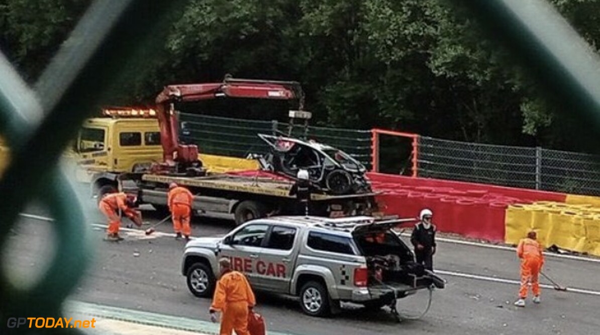 Megacrash tijdens Spa24H, Lamborghini totaal verwoest