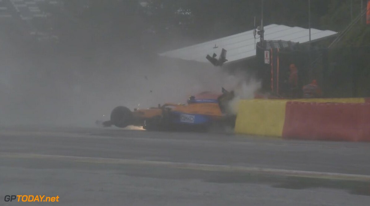 <b>Video: </b>Heftige crash Lando Norris op Raidillon tijdens kwalificatie