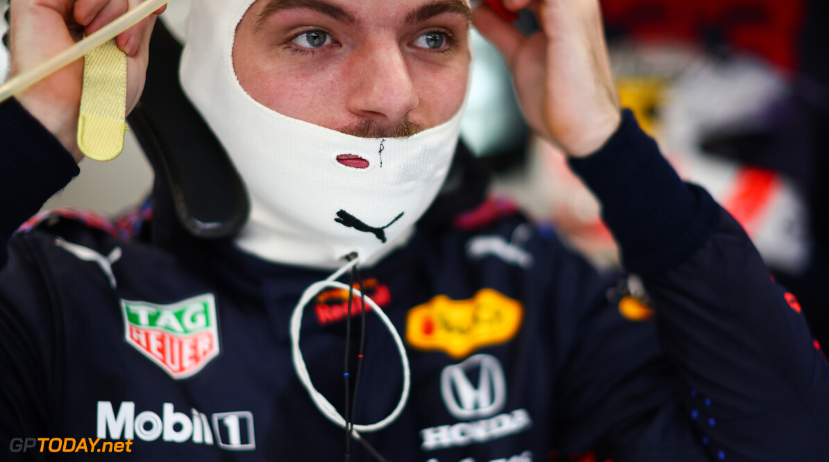 JEDDAH, SAUDI ARABIA - DECEMBER 03: Max Verstappen of Netherlands and Red Bull Racing prepares to drive in the garage during practice ahead of the F1 Grand Prix of Saudi Arabia at Jeddah Corniche Circuit on December 03, 2021 in Jeddah, Saudi Arabia. (Photo by Mark Thompson/Getty Images) // Getty Images / Red Bull Content Pool  // SI202112030682 // Usage for editorial use only // 
F1 Grand Prix of Saudi Arabia - Practice




SI202112030682