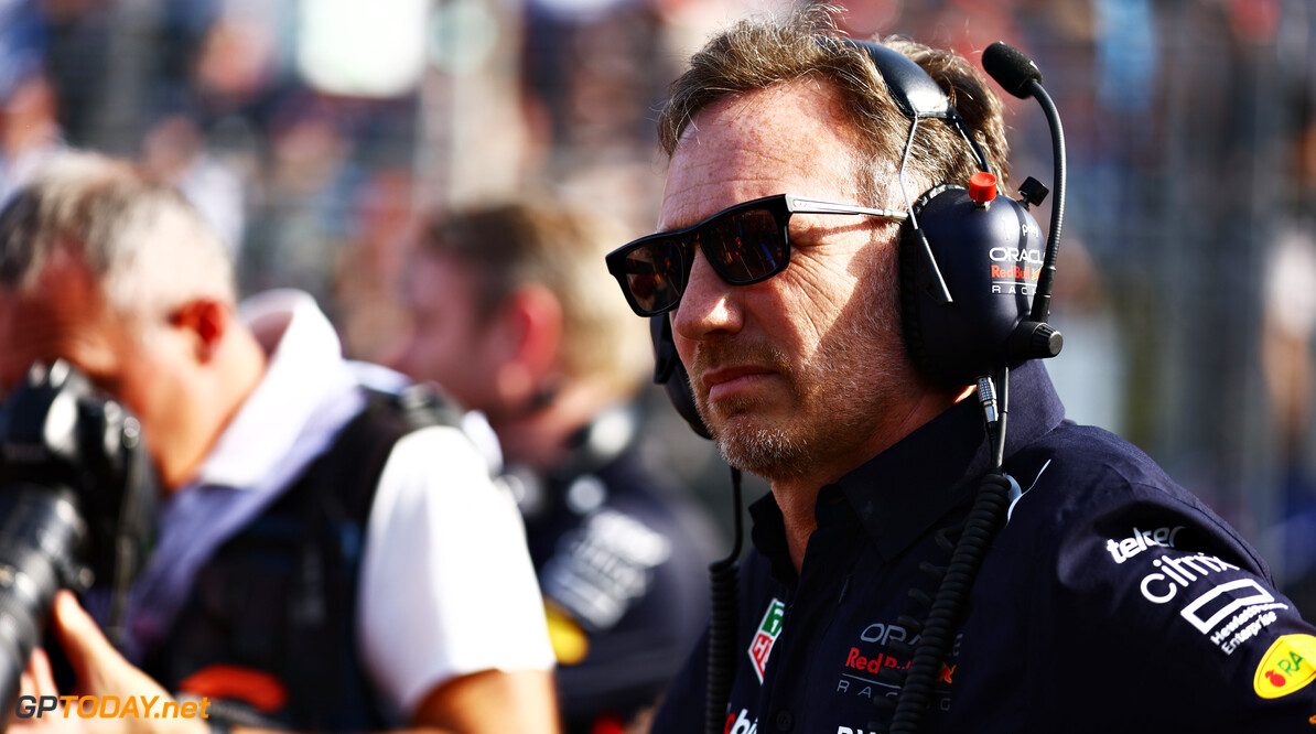 MELBOURNE, AUSTRALIA - APRIL 10: Red Bull Racing Team Principal Christian Horner looks on from the grid during the F1 Grand Prix of Australia at Melbourne Grand Prix Circuit on April 10, 2022 in Melbourne, Australia. (Photo by Mark Thompson/Getty Images) // Getty Images / Red Bull Content Pool // SI202204100287 // Usage for editorial use only // 
F1 Grand Prix of Australia




SI202204100287