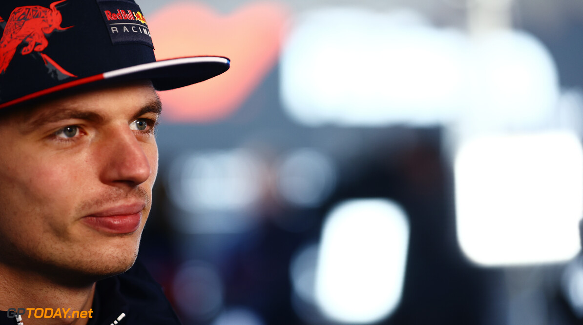 IMOLA, ITALY - APRIL 22: Max Verstappen of the Netherlands and Oracle Red Bull Racing talks to the media in the Paddock prior to practice ahead of the F1 Grand Prix of Emilia Romagna at Autodromo Enzo e Dino Ferrari on April 22, 2022 in Imola, Italy. (Photo by Mark Thompson/Getty Images) // Getty Images / Red Bull Content Pool // SI202204220133 // Usage for editorial use only // 
F1 Grand Prix of Emilia Romagna - Practice & Qualifying




SI202204220133