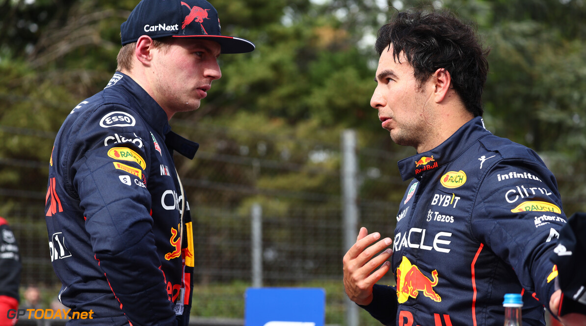 Formula One World Championship
Max Verstappen (NLD) Red Bull Racing RB18 and Sergio Perez (MEX) Red Bull Racing RB18.
23.04.2022. Formula 1 World Championship, Rd 4, Emilia Romagna Grand Prix, Imola, Italy, Sprint Day.
- www.xpbimages.com, EMail: requests@xpbimages.com (C) Copyright: Batchelor / XPB Images
Motor Racing - Formula One World Championship - Emilia Romagna Grand Prix - Sprint Day - Imola, Italy
XPB Images
Imola
Italy

Formel1 Formel F1 Formula 1 Formula1 GP Grand Prix one Italy Emilia Romagna Emilia-Romagna Imola Dell'emilia Romagna Autodromo Gran Premio Saturday April 23 04 4 2022 Sprint Portrait