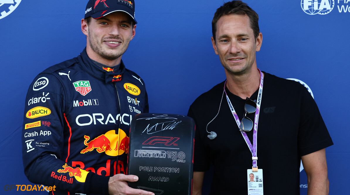Formula One World Championship
Max Verstappen (NLD) Red Bull Racing RB18 with 
Mathias Lauda (AUT) Servus TV Presenter.
08.07.2022. Formula 1 World Championship, Rd 11, Austrian Grand Prix, Spielberg, Austria, Qualifying Day.
- www.xpbimages.com, EMail: requests@xpbimages.com (C) Copyright: Batchelor / XPB Images
Motor Racing - Formula One World Championship - Austrian Grand Prix - Qualifying Day - Spielberg, Austria
xpbimages.com
Spielberg
Austria

Formel1 Formel F1 Formula 1 Formula1 GP Grand Prix one Circuit Austria Austrian Spielberg Zeltweg Friday July 08 8 07 7 2022 Portrait Qualifying
