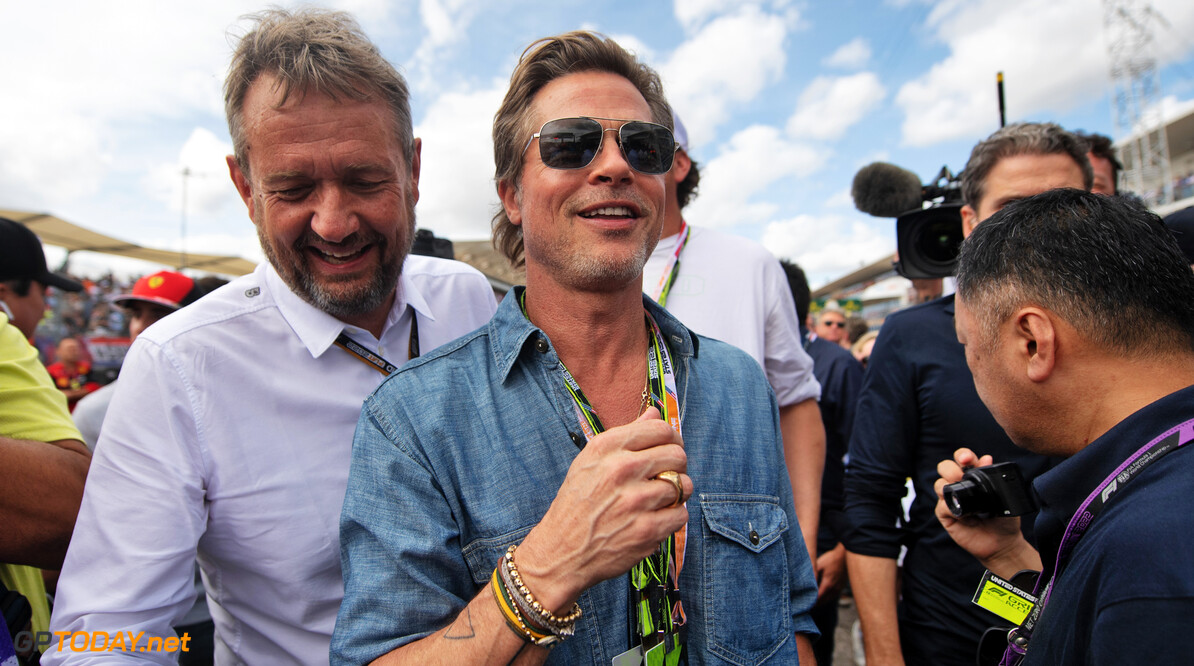 Brad Pitt stuurt Martin Brundle bericht na veelbesproken gridwalk-moment