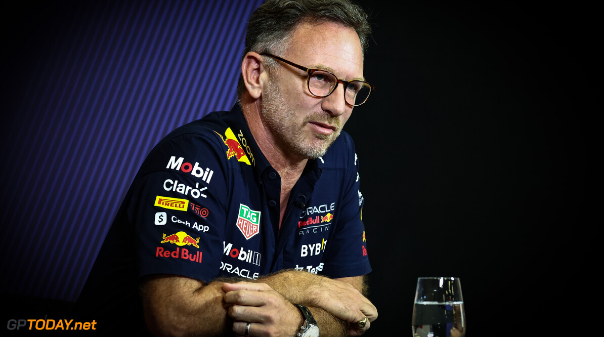 Formula One World Championship
Christian Horner (GBR), Red Bull Racing Team Principal during his  press conference about cost cap breach. 
28.10.2022. Formula 1 World Championship, Rd 20, Mexican Grand Prix, Mexico City, Mexico, Practice Day.
- www.xpbimages.com, EMail: requests@xpbimages.com (C) Copyright: Charniaux / XPB Images
Motor Racing - Formula One World Championship - Mexican Grand Prix - Practice Day - Mexico City, Mexico
XPB Images
Mexico City
Mexico

Formel1 Formel F1 Formula 1 Formula1 GP Grand Prix October Mexico Mexico City Mexican Autodromo Hermanos Friday 28 10 2022 Portrait