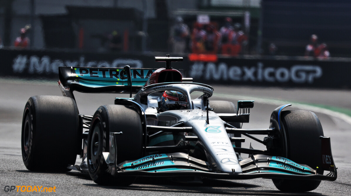 <b> Uitslag VT2 Mexico: </b> Russell snelste in door crash Leclerc verstoorde bandentraining
