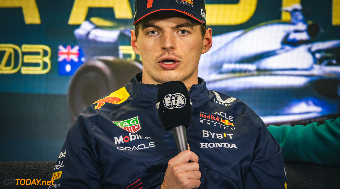 Formula One World Championship
Max Verstappen (NLD) Red Bull Racing in the post race FIA Press Conference.

02.04.2023. Formula 1 World Championship, Rd 3, Australian Grand Prix, Albert Park, Melbourne, Australia, Race Day.

- www.xpbimages.com, EMail: requests@xpbimages.com (C) Copyright: Bearne / XPB Images
Motor Racing - Formula One World Championship - Australian Grand Prix - Race Day - Melbourne, Australia
xpbimages.com
Melbourne
Australia