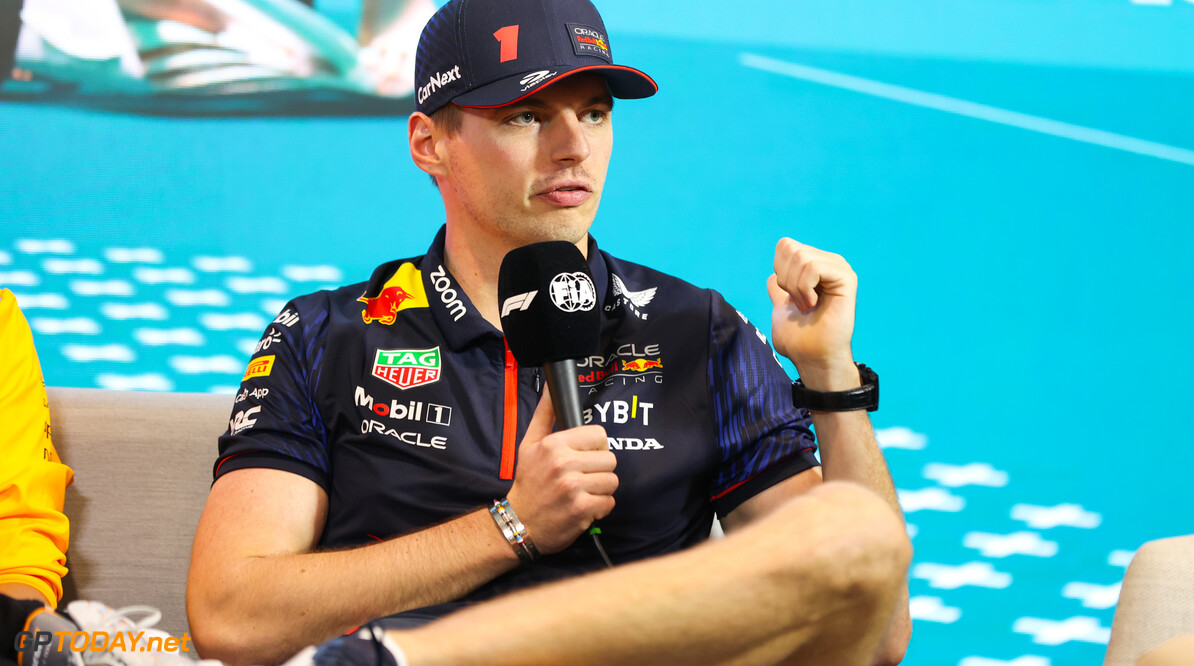Formula One World Championship
Max Verstappen (NLD) Red Bull Racing in the FIA Press Conference.

04.05.2023. Formula 1 World Championship, Rd 5, Miami Grand Prix, Miami, Florida, USA, Preparation Day.

- www.xpbimages.com, EMail: requests@xpbimages.com (C) Copyright: XPB Images
Motor Racing - Formula One World Championship - Miami Grand Prix - Preparation Day - Miami, USA
XPB Images
Miami
USA

Formel1 Formel F1 Formula 1 Formula1 GP Grand Prix one Miami International Autodrome Thursday Miami Gardens Florida USA United States of America May 04 04 05 5 2023 Press Conference