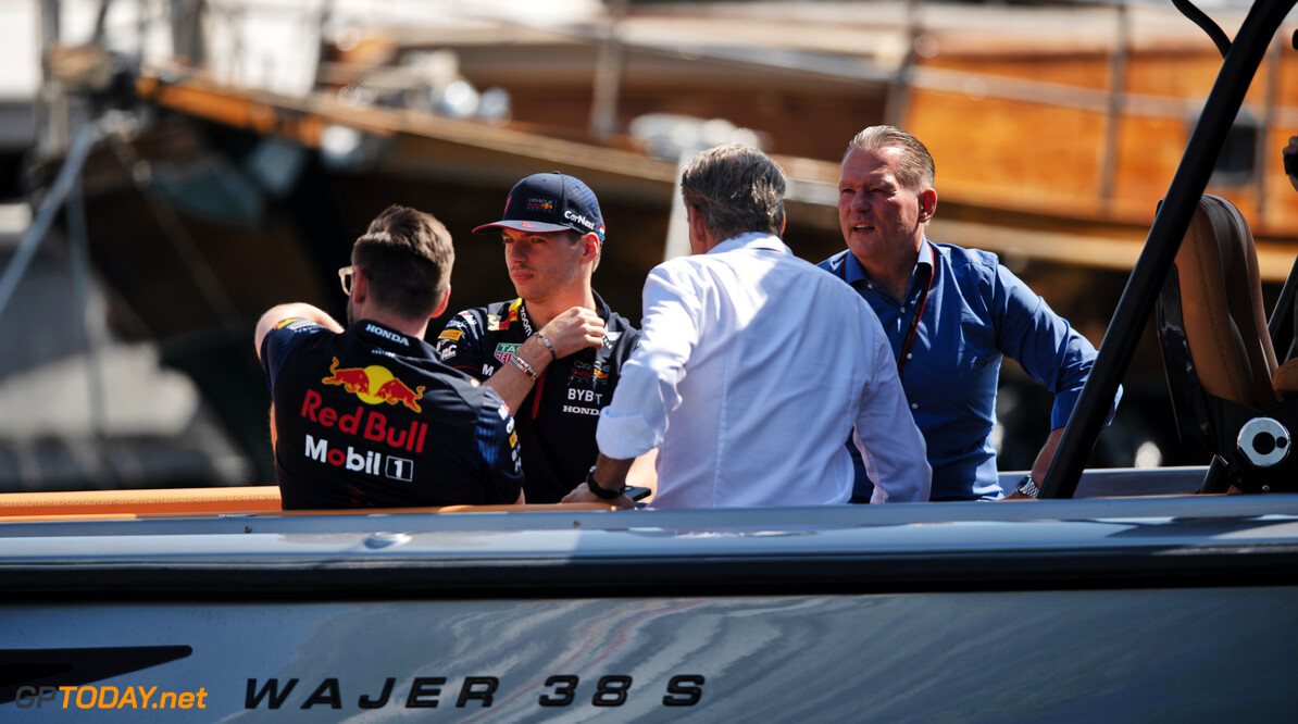 Formula One World Championship
Max Verstappen (NLD) Red Bull Racing with father Jos Verstappen (NLD).

26.05.2023. Formula 1 World Championship, Rd 7, Monaco Grand Prix, Monte Carlo, Monaco, Practice Day.

- www.xpbimages.com, EMail: requests@xpbimages.com (C) Copyright: Price / XPB Images
Motor Racing - Formula One World Championship - Monaco Grand Prix - Practice Day - Monte Carlo, Monaco
XPB Images
Monaco
Monte Carlo

Formel1 Formel F1 Formula 1 Formula1 GP Grand Prix one May Monaco Monte Carlo Monte-Carlo Friday 26 5 05 2023 Portrait