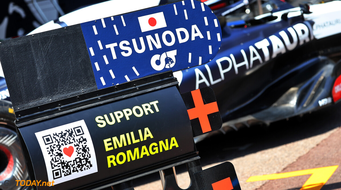 Formula One World Championship
Pit board for Yuki Tsunoda (JPN) AlphaTauri supporting the Emilia Romagna region.

26.05.2023. Formula 1 World Championship, Rd 7, Monaco Grand Prix, Monte Carlo, Monaco, Practice Day.

- www.xpbimages.com, EMail: requests@xpbimages.com (C) Copyright: Batchelor / XPB Images
Motor Racing - Formula One World Championship - Monaco Grand Prix - Practice Day - Monte Carlo, Monaco
XPB Images
Monaco
Monte Carlo

Formel1 Formel F1 Formula 1 Formula1 GP Grand Prix one May Monaco Monte Carlo Monte-Carlo Friday 26 5 05 2023 Alpha Tauri Scuderia