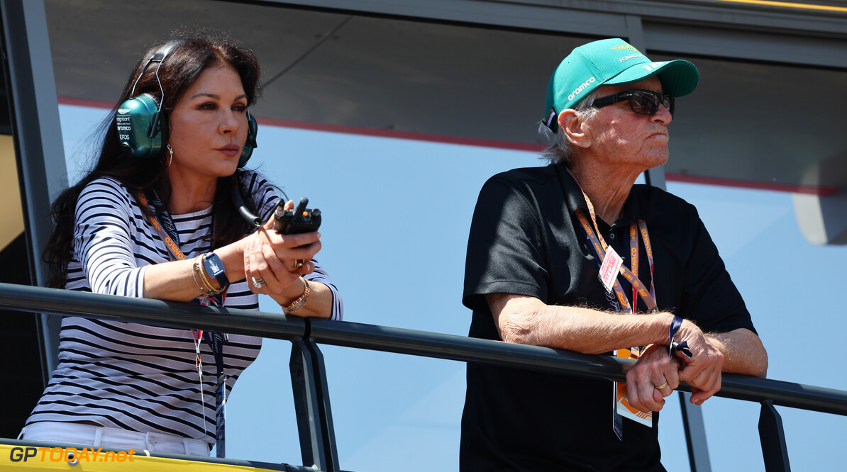 Formula One World Championship
(L to R): Catherine Zeta-Jones (GBR) Actress with her husband Michael Douglas (USA) Actor.

27.05.2023. Formula 1 World Championship, Rd 7, Monaco Grand Prix, Monte Carlo, Monaco, Qualifying Day.

- www.xpbimages.com, EMail: requests@xpbimages.com (C) Copyright: Batchelor / XPB Images
Motor Racing - Formula One World Championship - Monaco Grand Prix - Qualifying Day - Monte Carlo, Monaco
XPB Images
Monaco
Monte Carlo

Formel1 Formel F1 Formula 1 Formula1 GP Grand Prix one May Monaco Monte Carlo Monte-Carlo Saturday 27 5 05 2023 Practice Portrait