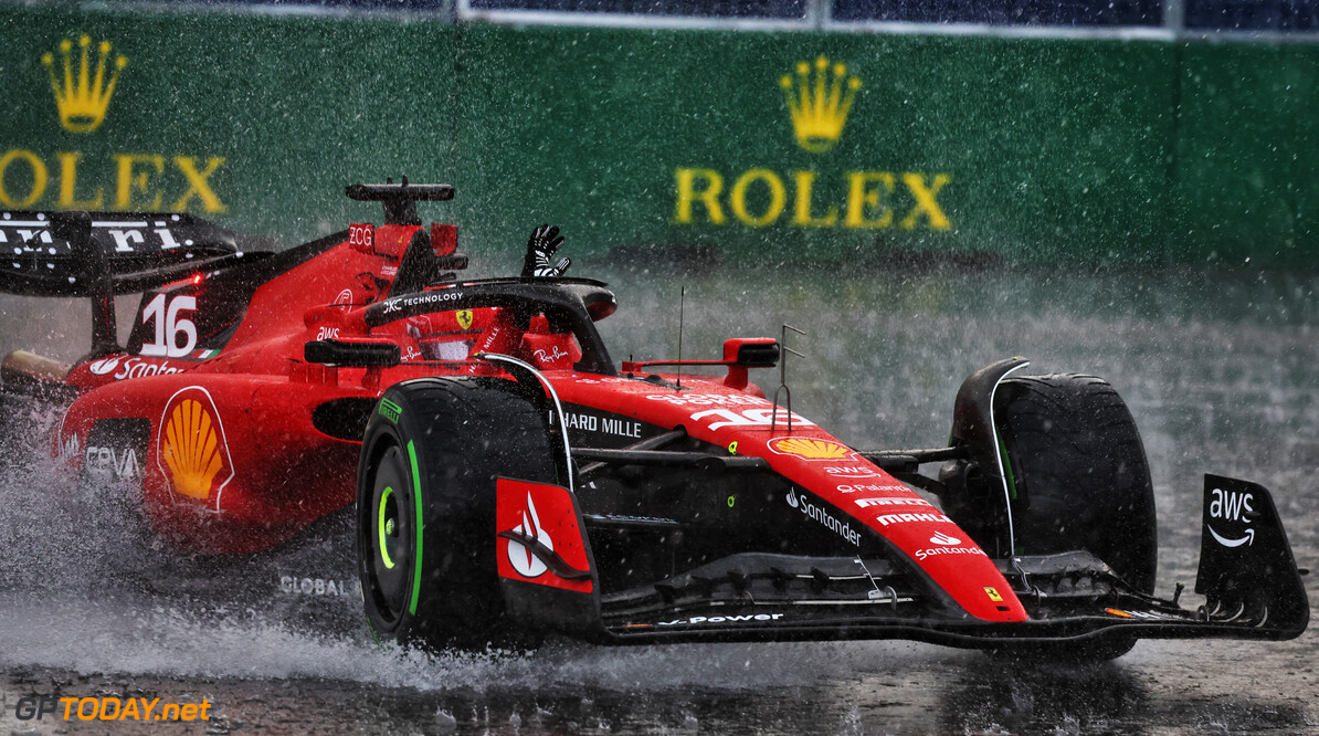 Formula One World Championship
Charles Leclerc (MON) Ferrari SF-23 in the wet at the end of the second practice session.

16.06.2023. Formula 1 World Championship, Rd 9, Canadian Grand Prix, Montreal, Canada, Practice Day.

- www.xpbimages.com, EMail: requests@xpbimages.com (C) Copyright: Moy / XPB Images
Motor Racing - Formula One World Championship - Canadian Grand Prix - Practice Day - Montreal, Canada
XPB Images
Montreal
Canada

Formel1 Formel F1 Formula 1 Formula1 GP Grand Prix one Canada Ca