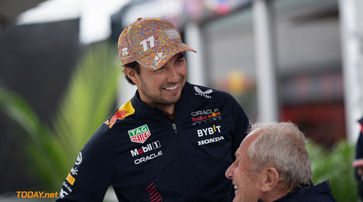 Formula One World Championship
Sergio Perez (MEX) Red Bull Racing with Dr Helmut Marko (AUT) Red Bull Motorsport Consultant.

18.06.2023. Formula 1 World Championship, Rd 9, Canadian Grand Prix, Montreal, Canada, Race Day.

- www.xpbimages.com, EMail: requests@xpbimages.com (C) Copyright: Price / XPB Images
Motor Racing - Formula One World Championship - Canadian Grand Prix - Race Day - Montreal, Canada
XPB Images
Montreal
Canada

Formel1 Formel F1 Formula 1 Formula1 GP Grand Prix one Canada Ca
