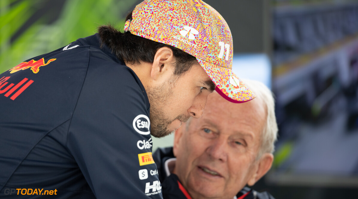 Formula One World Championship
Sergio Perez (MEX) Red Bull Racing with Dr Helmut Marko (AUT) Red Bull Motorsport Consultant.

18.06.2023. Formula 1 World Championship, Rd 9, Canadian Grand Prix, Montreal, Canada, Race Day.

- www.xpbimages.com, EMail: requests@xpbimages.com (C) Copyright: Price / XPB Images
Motor Racing - Formula One World Championship - Canadian Grand Prix - Race Day - Montreal, Canada
XPB Images
Montreal
Canada

Formel1 Formel F1 Formula 1 Formula1 GP Grand Prix one Canada Ca