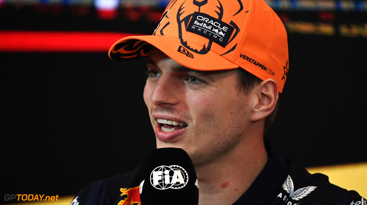 Formula One World Championship
Max Verstappen (NLD) Red Bull Racing in the FIA Press Conference.

29.06.2023. Formula 1 World Championship, Rd 10, Austrian Grand Prix, Spielberg, Austria, Preparation Day.

- www.xpbimages.com, EMail: requests@xpbimages.com (C) Copyright: XPB Images
Motor Racing - Formula One World Championship - Austrian Grand Prix - Preparation Day - Spielberg, Austria
xpbimages.com
Spielberg
Austria

Formel1 Formel F1 Formula 1 Formula1 GP Grand Prix one Thursday