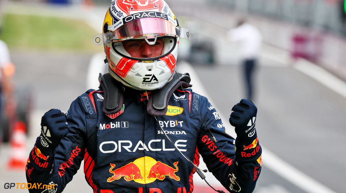 Formula One World Championship
Max Verstappen (NLD) Red Bull Racing celebrates his pole position in qualifying parc ferme.

30.06.2023. Formula 1 World Championship, Rd 10, Austrian Grand Prix, Spielberg, Austria, Qualifying Day.

 - www.xpbimages.com, EMail: requests@xpbimages.com (C) Copyright: Coates / XPB Images
Motor Racing - Formula One World Championship - Austrian Grand Prix - Qualifying Day - Spielberg, Austria
xpbimages.com
Spielberg
Austria

Formel1 Formel F1 Formula 1 Formula1 GP Grand Prix one Circuit A