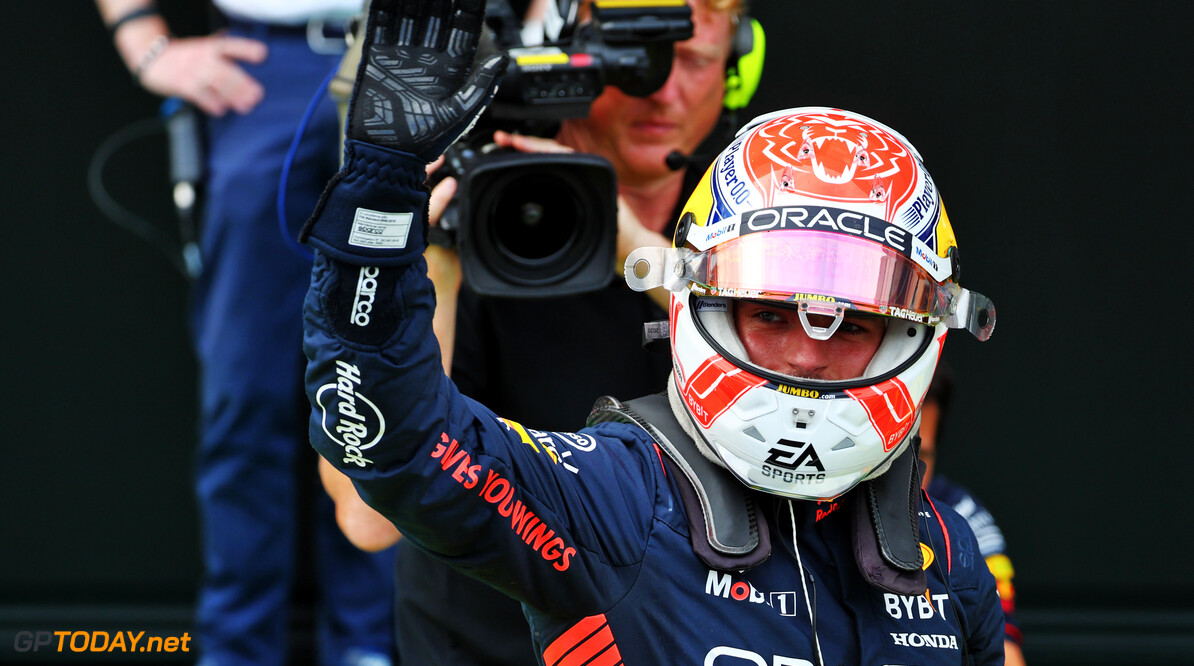 Formula One World Championship
Max Verstappen (NLD) Red Bull Racing celebrates his pole position in qualifying parc ferme.

Formula 1 World Championship, Rd 10, Austrian Grand Prix, Friday 30th June 2023. Spielberg, Austria.

30.06.2023. Formula 1 World Championship, Rd 10, Austrian Grand Prix, Spielberg, Austria, Qualifying Day.

- www.xpbimages.com, EMail: requests@xpbimages.com (C) Copyright: Batchelor / XPB Images
Motor Racing - Formula One World Championship - Austrian Grand Prix - Qualifying Day - Spielberg, Austria
xpbimages.com
Spielberg
Austria

Formel1 Formel F1 Formula 1 Formula1 GP Grand Prix one Circuit A
