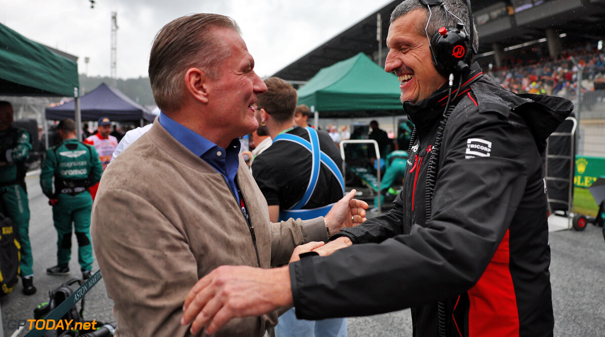 Formula One World Championship
(L to R): Jos Verstappen (NLD) with Guenther Steiner (ITA) Haas F1 Team Prinicipal on the grid.

01.07.2023. Formula 1 World Championship, Rd 10, Austrian Grand Prix, Spielberg, Austria, Sprint Day.

- www.xpbimages.com, EMail: requests@xpbimages.com (C) Copyright: Batchelor / XPB Images
Motor Racing - Formula One World Championship - Austrian Grand Prix - Sprint Day - Spielberg, Austria
xpbimages.com
Spielberg
Austria

Formel1 Formel F1 Formula 1 Formula1 GP Grand Prix one Circuit A