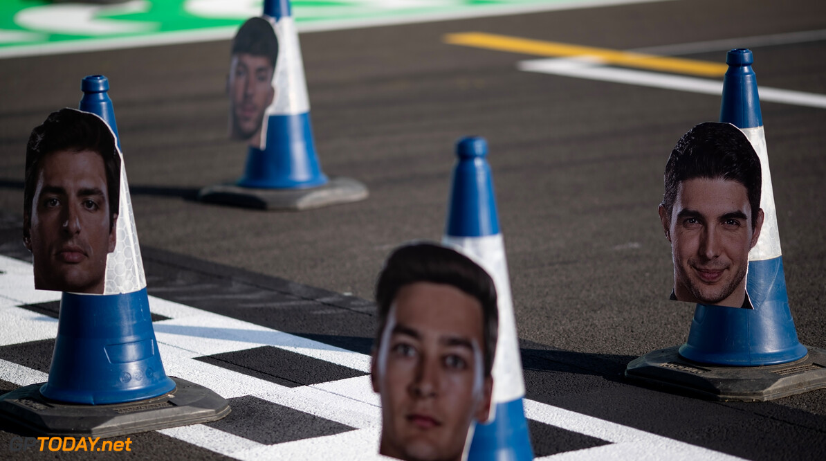 Formula One World Championship
Circuit atmosphere - Drivers heads on cones.

06.07.2023. Formula 1 World Championship, Rd 11, British Grand Prix, Silverstone, England, Preparation Day.

- www.xpbimages.com, EMail: requests@xpbimages.com (C) Copyright: Staley / XPB Images
Motor Racing - Formula One World Championship - British Grand Prix - Preparation Day - Silverstone, England
XPB Images
Silverstone
England

July Formel1 Formel F1 Formula 1 Formula1 GP Grand Prix one Thur