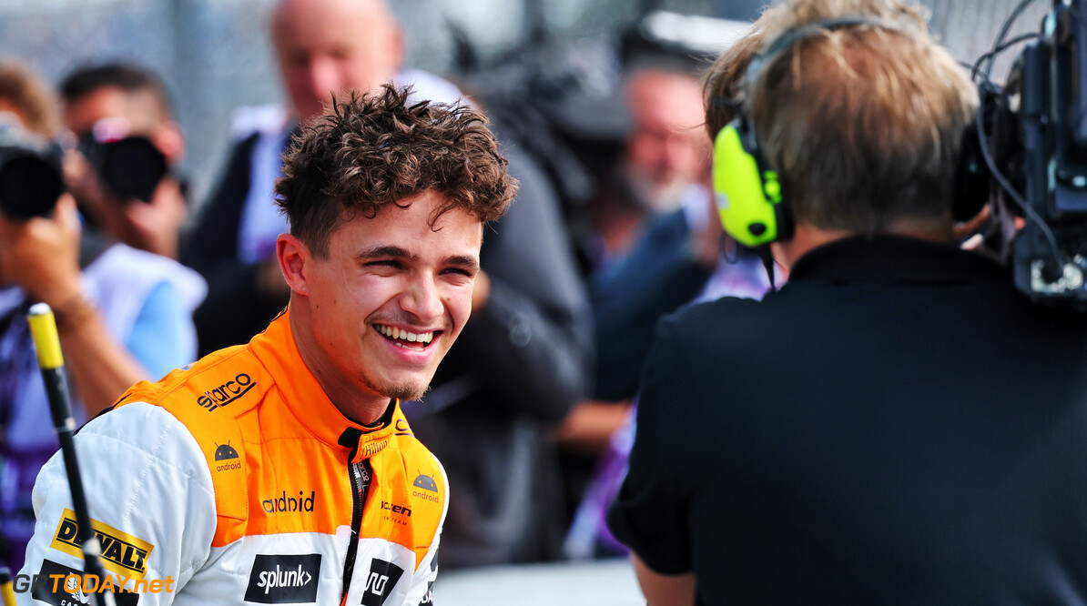 Formula One World Championship
Second placed Lando Norris (GBR) McLaren in qualifying parc ferme.

08.07.2023. Formula 1 World Championship, Rd 11, British Grand Prix, Silverstone, England, Qualifying Day.

- www.xpbimages.com, EMail: requests@xpbimages.com (C) Copyright: Batchelor / XPB Images
Motor Racing - Formula One World Championship - British Grand Prix - Qualifying Day - Silverstone, England
XPB Images
Silverstone
England

July Formel1 Formel F1 Formula 1 Formula1 GP Grand Prix one Circ