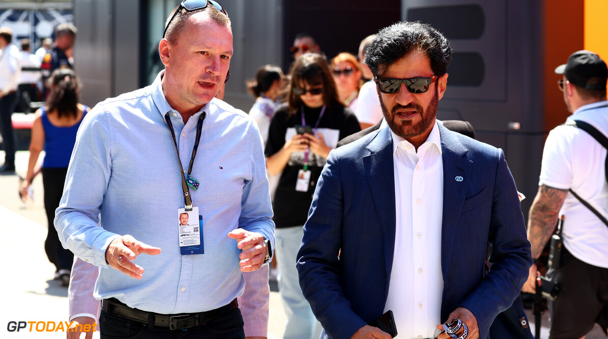 Formula One World Championship
(L to R): Zoltan Szujo (HUN) Hungarian Autosport Federation President with Mohammed Bin Sulayem (UAE) FIA President.

22.07.2023. Formula 1 World Championship, Rd 12, Hungarian Grand Prix, Budapest, Hungary, Qualifying Day.

 - www.xpbimages.com, EMail: requests@xpbimages.com (C) Copyright: Coates / XPB Images
Motor Racing - Formula One World Championship - Hungarian Grand Prix - Qualifying Day - Budapest, Hungary
XPB Images
Budapest
Hungary

Formel1 Formel F1 Formula 1 Formula1 GP Grand Prix one Circuit H