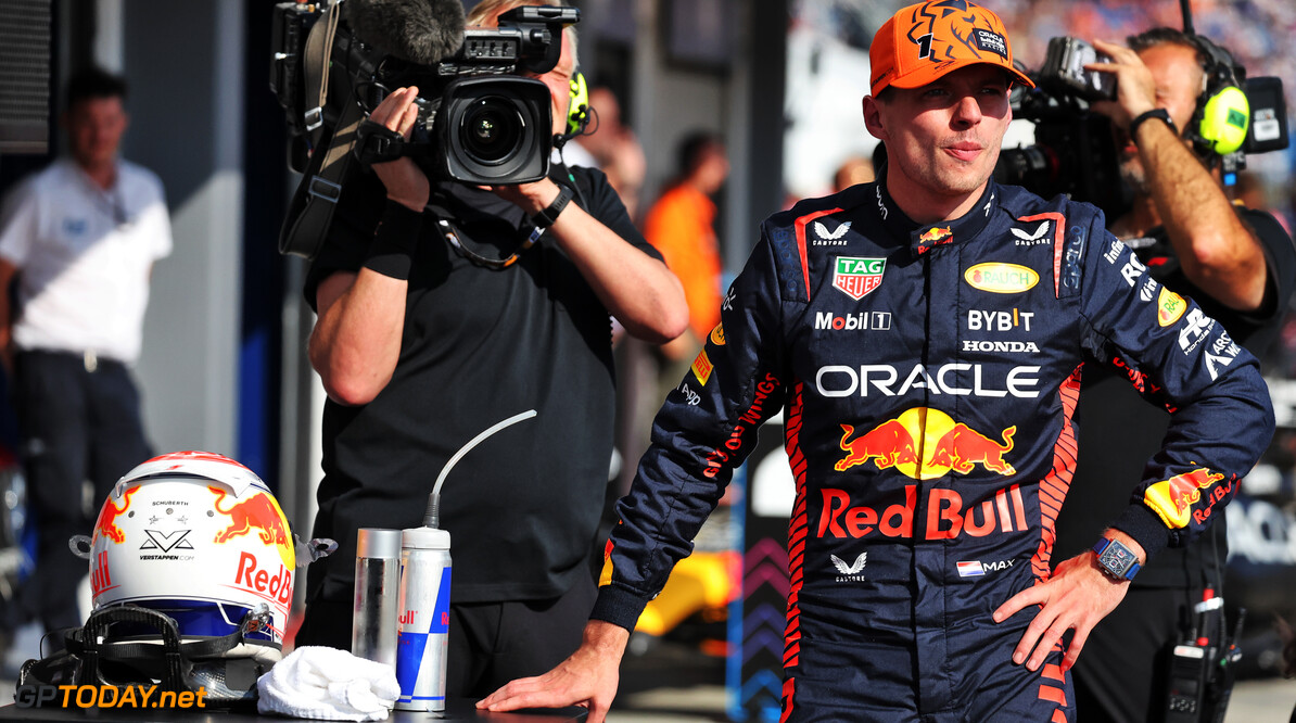 Formula One World Championship
Second placed Max Verstappen (NLD) Red Bull Racing in qualifying parc ferme.

22.07.2023. Formula 1 World Championship, Rd 12, Hungarian Grand Prix, Budapest, Hungary, Qualifying Day.

- www.xpbimages.com, EMail: requests@xpbimages.com (C) Copyright: Bearne / XPB Images
Motor Racing - Formula One World Championship - Hungarian Grand Prix - Qualifying Day - Budapest, Hungary
XPB Images
Budapest
Hungary

Formel1 Formel F1 Formula 1 Formula1 GP Grand Prix one Circuit H