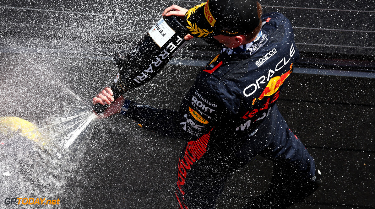 Formula One World Championship
Race winner Max Verstappen (NLD) Red Bull Racing celebrates on the podium.

23.07.2023. Formula 1 World Championship, Rd 12, Hungarian Grand Prix, Budapest, Hungary, Race Day.

 - www.xpbimages.com, EMail: requests@xpbimages.com (C) Copyright: Coates / XPB Images
Motor Racing - Formula One World Championship - Hungarian Grand Prix - Race Day - Budapest, Hungary
XPB Images
Budapest
Hungary

Formel1 Formel F1 Formula 1 Formula1 GP Grand Prix one Circuit H