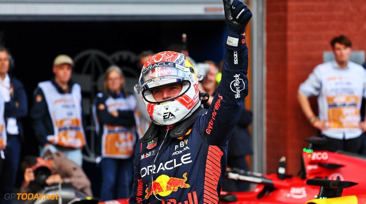 Formula One World Championship
Max Verstappen (NLD) Red Bull Racing celebrates his pole position in qualifying parc ferme.

28.07.2023. Formula 1 World Championship, Rd 13, Belgian Grand Prix, Spa Francorchamps, Belgium, Qualifying Day.

- www.xpbimages.com, EMail: requests@xpbimages.com (C) Copyright: Batchelor / XPB Images
Motor Racing - Formula One World Championship - Belgian Grand Prix - Sprint Day - Spa Francorchamps, Belgium
XPB Images
Spa Francorchamps
Belgium

Formel1 Formel F1 Formula 1 Formula1 GP Grand Prix one Circuit d