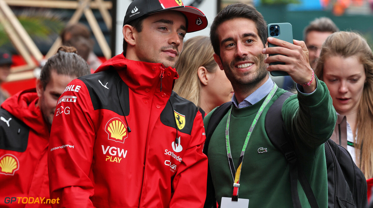 Formula One World Championship
Charles Leclerc (MON) Ferrari with fan.

29.07.2023. Formula 1 World Championship, Rd 13, Belgian Grand Prix, Spa Francorchamps, Belgium, Sprint Day.

- www.xpbimages.com, EMail: requests@xpbimages.com (C) Copyright: Moy / XPB Images
Motor Racing - Formula One World Championship - Belgian Grand Prix - Sprint Day - Spa Francorchamps, Belgium
XPB Images
Spa Francorchamps
Belgium

Formel1 Formel F1 Formula 1 Formula1 GP Grand Prix one Circuit d