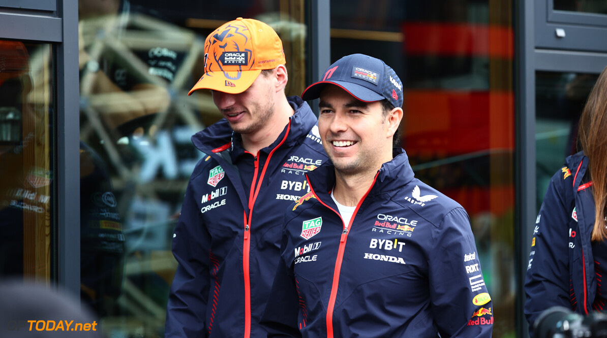 Formula One World Championship
Sergio Perez (MEX) Red Bull Racing and team mate Max Verstappen (NLD) Red Bull Racing.

29.07.2023. Formula 1 World Championship, Rd 13, Belgian Grand Prix, Spa Francorchamps, Belgium, Sprint Day.

- www.xpbimages.com, EMail: requests@xpbimages.com (C) Copyright: Batchelor / XPB Images
Motor Racing - Formula One World Championship - Belgian Grand Prix - Sprint Day - Spa Francorchamps, Belgium
XPB Images
Spa Francorchamps
Belgium

Formel1 Formel F1 Formula 1 Formula1 GP Grand Prix one Circuit d