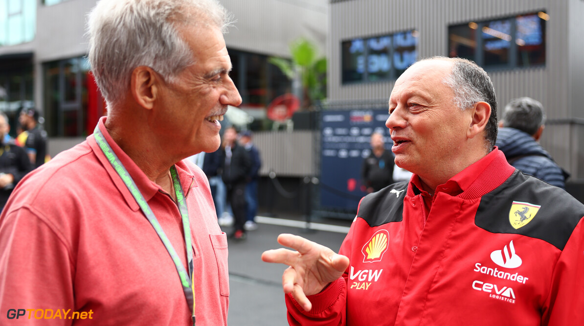 Formula One World Championship
(L to R): Dr Mario Theissen (GER) with Frederic Vasseur (FRA) Ferrari Team Principal.

29.07.2023. Formula 1 World Championship, Rd 13, Belgian Grand Prix, Spa Francorchamps, Belgium, Sprint Day.

- www.xpbimages.com, EMail: requests@xpbimages.com (C) Copyright: Batchelor / XPB Images
Motor Racing - Formula One World Championship - Belgian Grand Prix - Sprint Day - Spa Francorchamps, Belgium
XPB Images
Spa Francorchamps
Belgium

Formel1 Formel F1 Formula 1 Formula1 GP Grand Prix one Circuit d
