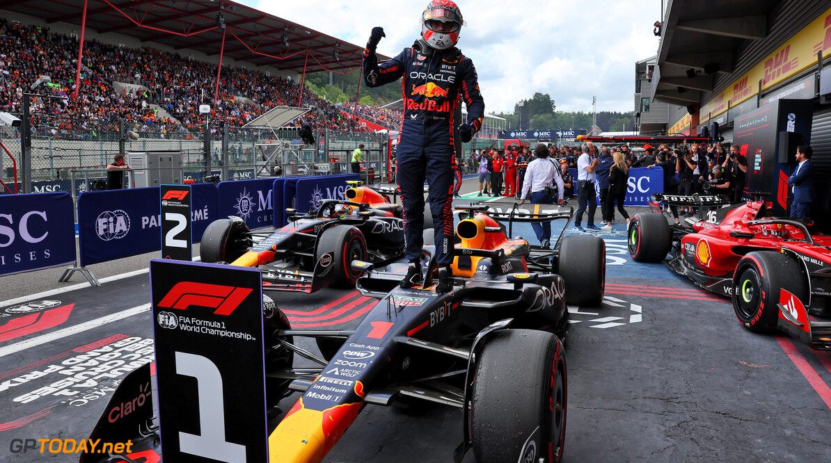 Formula One World Championship
Race winner Max Verstappen (NLD) Red Bull Racing RB19 celebrates in parc ferme.

30.07.2023. Formula 1 World Championship, Rd 13, Belgian Grand Prix, Spa Francorchamps, Belgium, Race Day.

- www.xpbimages.com, EMail: requests@xpbimages.com (C) Copyright: Batchelor / XPB Images
Motor Racing - Formula One World Championship - Belgian Grand Prix - Race Day - Spa Francorchamps, Belgium
XPB Images
Spa Francorchamps
Belgium

Formel1 Formel F1 Formula 1 Formula1 GP Grand Prix one Circuit d