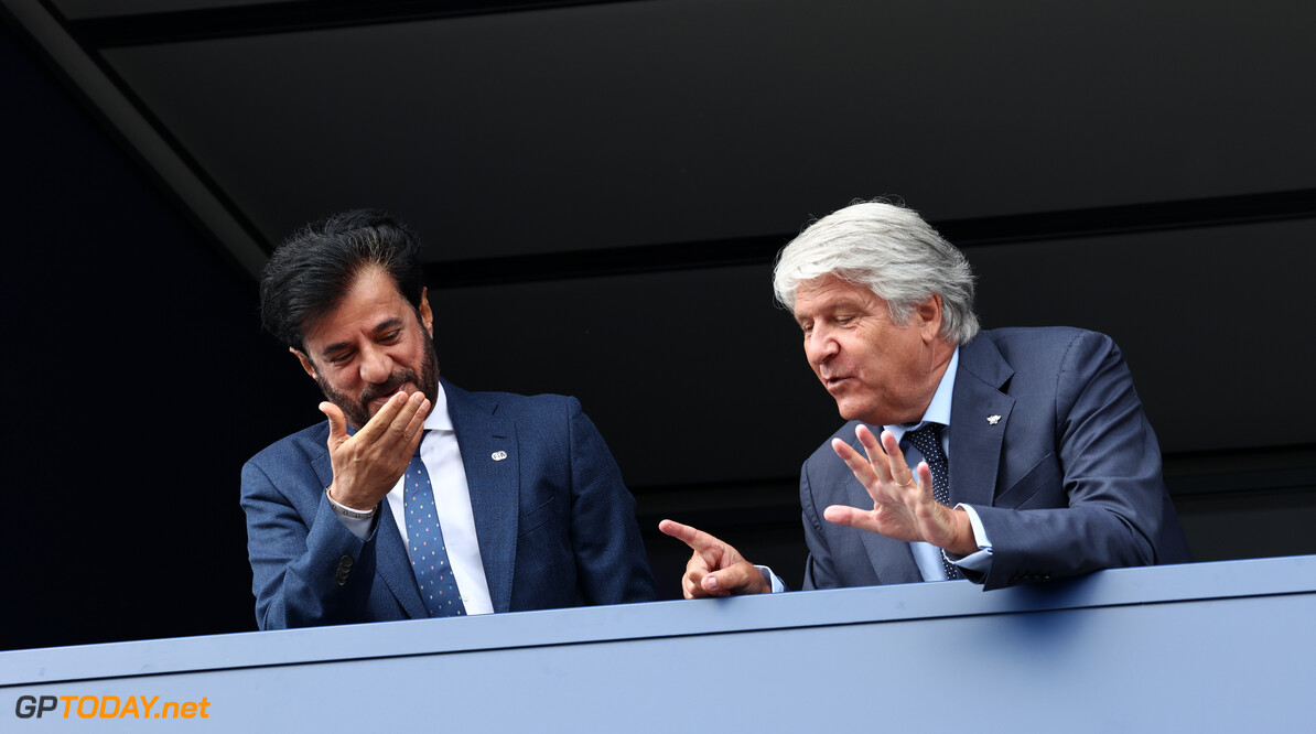 Formula One World Championship
(L to R): Mohammed Bin Sulayem (UAE) FIA President with Jorge Viegas (ESP) FIM President.

30.07.2023. Formula 1 World Championship, Rd 13, Belgian Grand Prix, Spa Francorchamps, Belgium, Race Day.

- www.xpbimages.com, EMail: requests@xpbimages.com (C) Copyright: Moy / XPB Images
Motor Racing - Formula One World Championship - Belgian Grand Prix - Race Day - Spa Francorchamps, Belgium
XPB Images
Spa Francorchamps
Belgium

Formel1 Formel F1 Formula 1 Formula1 GP Grand Prix one Circuit d