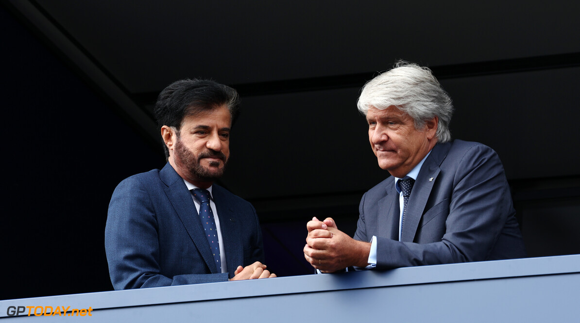 Formula One World Championship
(L to R): Mohammed Bin Sulayem (UAE) FIA President with Jorge Viegas (ESP) FIM President.

30.07.2023. Formula 1 World Championship, Rd 13, Belgian Grand Prix, Spa Francorchamps, Belgium, Race Day.

- www.xpbimages.com, EMail: requests@xpbimages.com (C) Copyright: Moy / XPB Images
Motor Racing - Formula One World Championship - Belgian Grand Prix - Race Day - Spa Francorchamps, Belgium
XPB Images
Spa Francorchamps
Belgium

Formel1 Formel F1 Formula 1 Formula1 GP Grand Prix one Circuit d