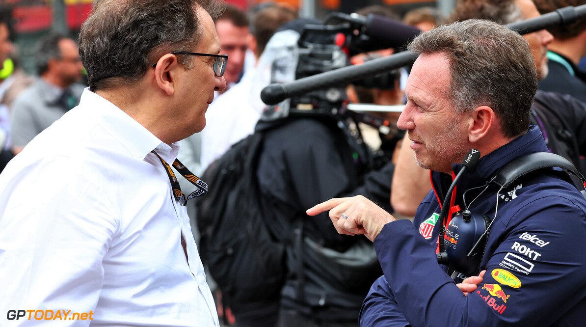 Formula One World Championship
(L to R): Nicholas Tombazis (GRE) FIA Head of Single-Seater Technical Matters with Christian Horner (GBR) Red Bull Racing Team Principal on the grid.

30.07.2023. Formula 1 World Championship, Rd 13, Belgian Grand Prix, Spa Francorchamps, Belgium, Race Day.

 - www.xpbimages.com, EMail: requests@xpbimages.com (C) Copyright: Coates / XPB Images
Motor Racing - Formula One World Championship - Belgian Grand Prix - Race Day - Spa Francorchamps, Belgium
XPB Images
Spa Francorchamps
Belgium

Formel1 Formel F1 Formula 1 Formula1 GP Grand Prix one Circuit d