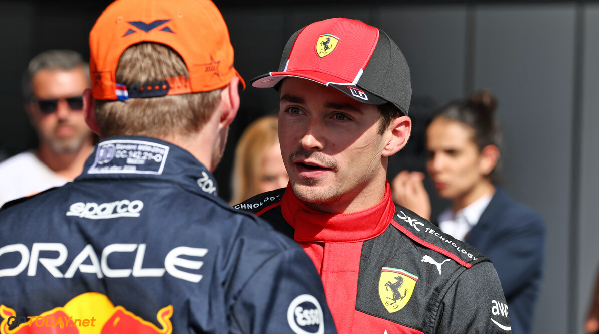 Formula One World Championship
Charles Leclerc (MON) Ferrari with Max Verstappen (NLD) Red Bull Racing in parc ferme.

30.07.2023. Formula 1 World Championship, Rd 13, Belgian Grand Prix, Spa Francorchamps, Belgium, Race Day.

- www.xpbimages.com, EMail: requests@xpbimages.com (C) Copyright: Moy / XPB Images
Motor Racing - Formula One World Championship - Belgian Grand Prix - Race Day - Spa Francorchamps, Belgium
XPB Images
Spa Francorchamps
Belgium

Formel1 Formel F1 Formula 1 Formula1 GP Grand Prix one Circuit d