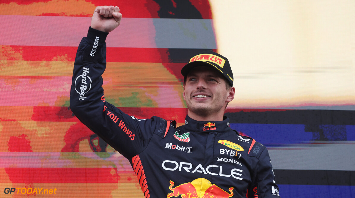 Formula One World Championship
Race winner Max Verstappen (NLD) Red Bull Racing celebrates on the podium.

27.08.2023. Formula 1 World Championship, Rd 14, Dutch Grand Prix, Zandvoort, Netherlands, Race Day.

- www.xpbimages.com, EMail: requests@xpbimages.com (C) Copyright: Bearne / XPB Images
Motor Racing - Formula One World Championship - Dutch Grand Prix - Race Day - Zandvoort, Netherlands
XPB Images
Zandvoort
Netherlands

Formel1 Formel F1 Formula 1 Formula1 GP Grand Prix one Circuit Z