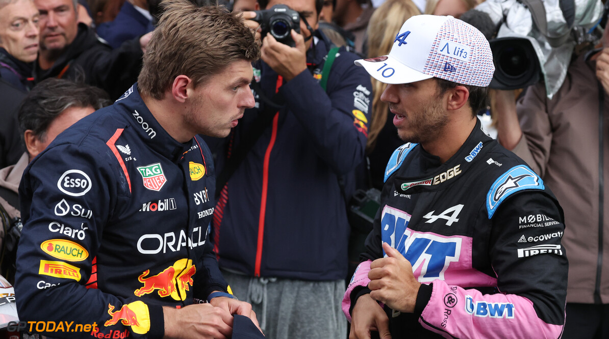 Formula One World Championship
(L to R): Race winner Max Verstappen (NLD) Red Bull Racing in parc ferme with third placed Pierre Gasly (FRA) Alpine F1 Team.

27.08.2023. Formula 1 World Championship, Rd 14, Dutch Grand Prix, Zandvoort, Netherlands, Race Day.

- www.xpbimages.com, EMail: requests@xpbimages.com (C) Copyright: Bearne / XPB Images
Motor Racing - Formula One World Championship - Dutch Grand Prix - Race Day - Zandvoort, Netherlands
XPB Images
Zandvoort
Netherlands

Formel1 Formel F1 Formula 1 Formula1 GP Grand Prix one Circuit Z