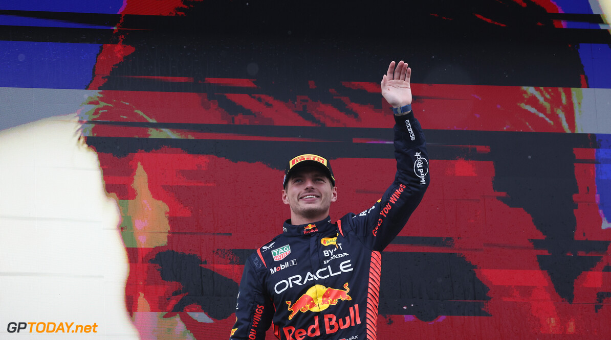 Formula One World Championship
Race winner Max Verstappen (NLD) Red Bull Racing celebrates on the podium.

27.08.2023. Formula 1 World Championship, Rd 14, Dutch Grand Prix, Zandvoort, Netherlands, Race Day.

- www.xpbimages.com, EMail: requests@xpbimages.com (C) Copyright: Bearne / XPB Images
Motor Racing - Formula One World Championship - Dutch Grand Prix - Race Day - Zandvoort, Netherlands
XPB Images
Zandvoort
Netherlands

Formel1 Formel F1 Formula 1 Formula1 GP Grand Prix one Circuit Z