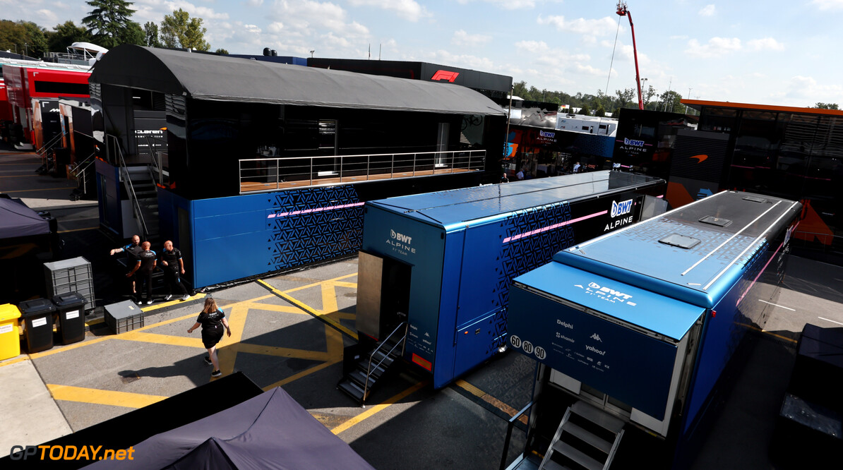 Formula One World Championship
Alpine F1 Team trucks in the paddock.

31.08.2023. Formula 1 World Championship, Rd 15, Italian Grand Prix, Monza, Italy, Preparation Day.

- www.xpbimages.com, EMail: requests@xpbimages.com (C) Copyright: Moy / XPB Images
Motor Racing - Formula One World Championship - Italian Grand Prix - Preparation Day - Monza, Italy
XPB Images
Monza
Italy

Formel1 Formel F1 Formula 1 Formula1 GP Grand Prix one Italy Ita