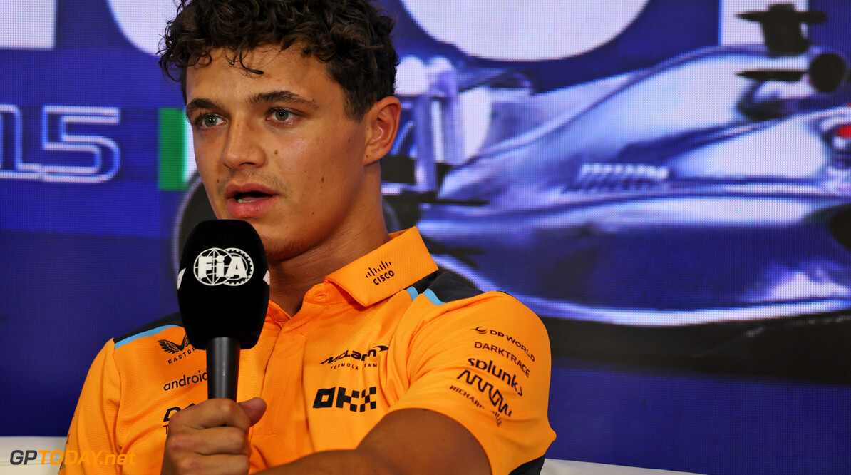 Formula One World Championship
Lando Norris (GBR) McLaren in the FIA Press Conference.

31.08.2023. Formula 1 World Championship, Rd 15, Italian Grand Prix, Monza, Italy, Preparation Day.

 - www.xpbimages.com, EMail: requests@xpbimages.com (C) Copyright: Staley / XPB Images
Motor Racing - Formula One World Championship - Italian Grand Prix - Preparation Day - Monza, Italy
XPB Images
Monza
Italy

Formel1 Formel F1 Formula 1 Formula1 GP Grand Prix one Italy Ita