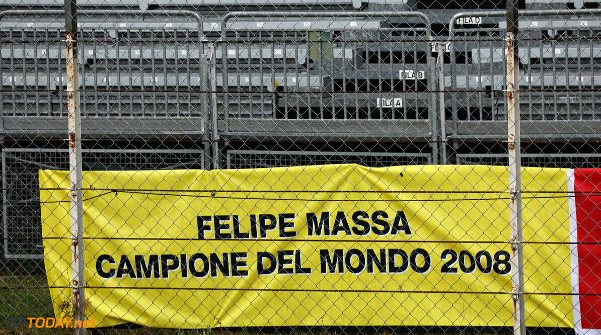 Formula One World Championship
Circuit atmosphere - A banner in support of Felipe Massa (BRA) and his bid to claim the 2008 F1 World Championship crown.

31.08.2023. Formula 1 World Championship, Rd 15, Italian Grand Prix, Monza, Italy, Preparation Day.

- www.xpbimages.com, EMail: requests@xpbimages.com (C) Copyright: Batchelor / XPB Images
Motor Racing - Formula One World Championship - Italian Grand Prix - Preparation Day - Monza, Italy
XPB Images
Monza
Italy

Formel1 Formel F1 Formula 1 Formula1 GP Grand Prix one Italy Ita