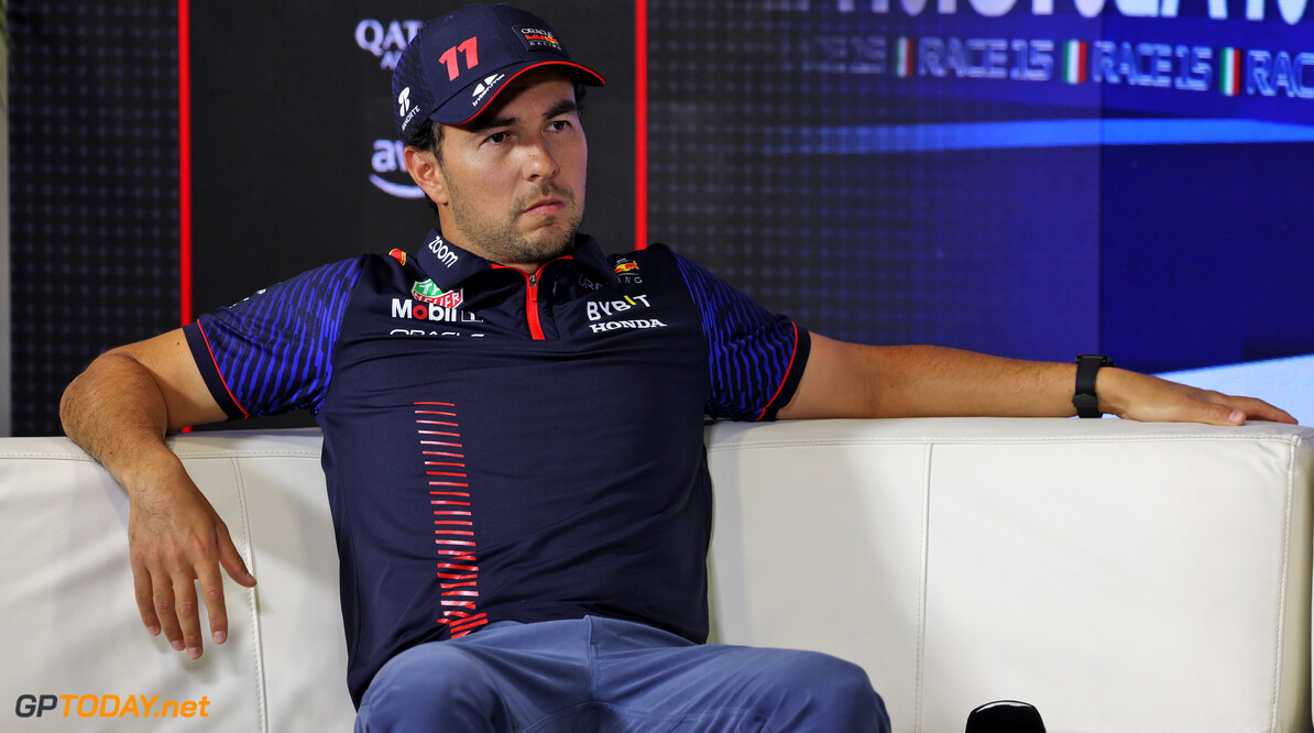 Formula One World Championship
Sergio Perez (MEX) Red Bull Racing in the FIA Press Conference.

31.08.2023. Formula 1 World Championship, Rd 15, Italian Grand Prix, Monza, Italy, Preparation Day.

 - www.xpbimages.com, EMail: requests@xpbimages.com (C) Copyright: Staley / XPB Images
Motor Racing - Formula One World Championship - Italian Grand Prix - Preparation Day - Monza, Italy
XPB Images
Monza
Italy

Formel1 Formel F1 Formula 1 Formula1 GP Grand Prix one Italy Ita