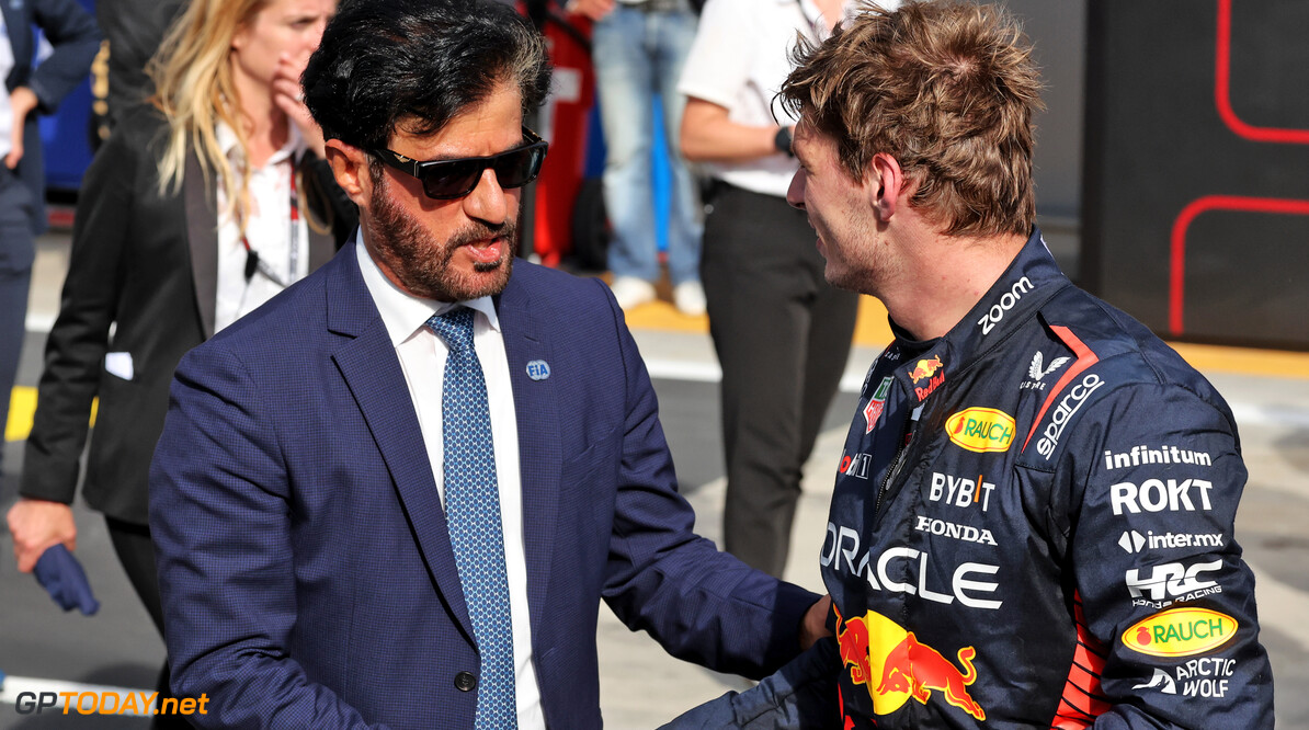 Formula One World Championship
Race winner Max Verstappen (NLD) Red Bull Racing in parc ferme with Mohammed Bin Sulayem (UAE) FIA President.

03.09.2023. Formula 1 World Championship, Rd 15, Italian Grand Prix, Monza, Italy, Race Day.

- www.xpbimages.com, EMail: requests@xpbimages.com (C) Copyright: Bearne / XPB Images
Motor Racing - Formula One World Championship - Italian Grand Prix - Race Day - Monza, Italy
XPB Images
Monza
Italy

Formel1 Formel F1 Formula 1 Formula1 GP Grand Prix Italy Italian