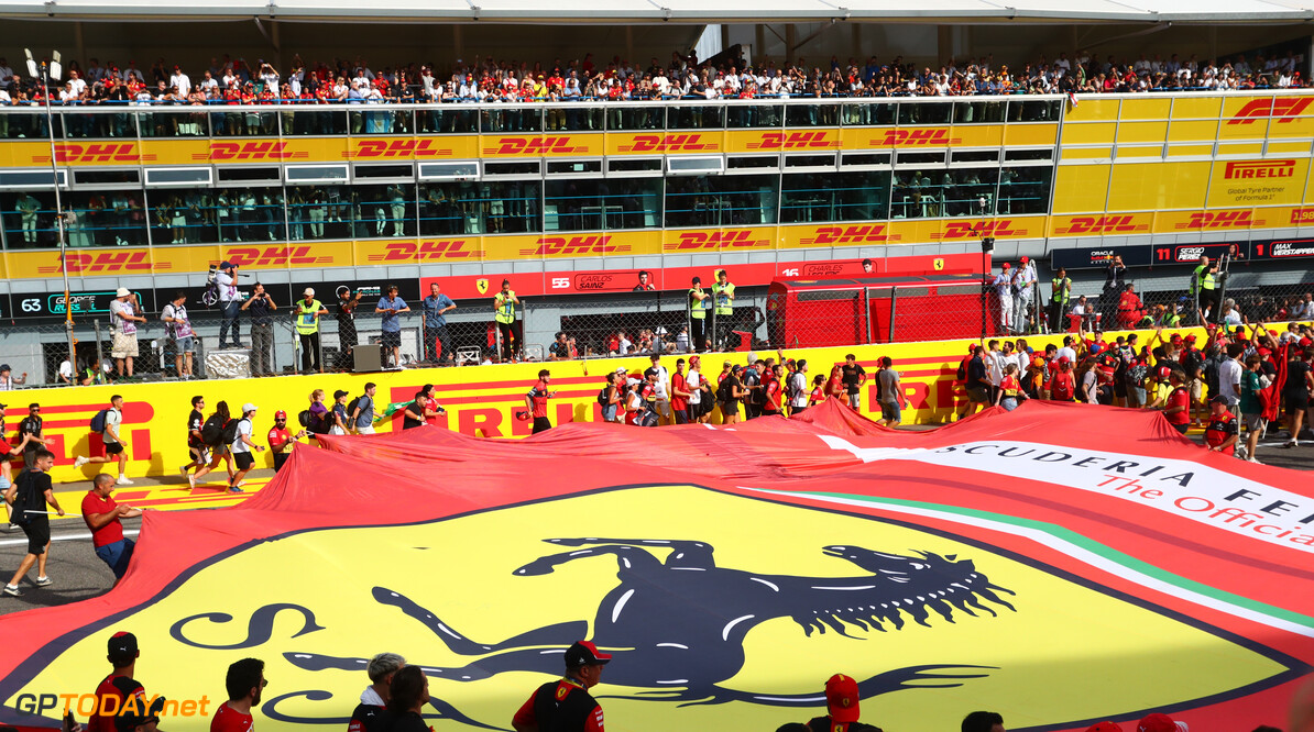 Formula One World Championship
Circuit atmosphere - large Ferrari flag at the podium.

03.09.2023. Formula 1 World Championship, Rd 15, Italian Grand Prix, Monza, Italy, Race Day.

 - www.xpbimages.com, EMail: requests@xpbimages.com (C) Copyright: Staley / XPB Images
Motor Racing - Formula One World Championship - Italian Grand Prix - Race Day - Monza, Italy
XPB Images
Monza
Italy

Formel1 Formel F1 Formula 1 Formula1 GP Grand Prix Italy Italian