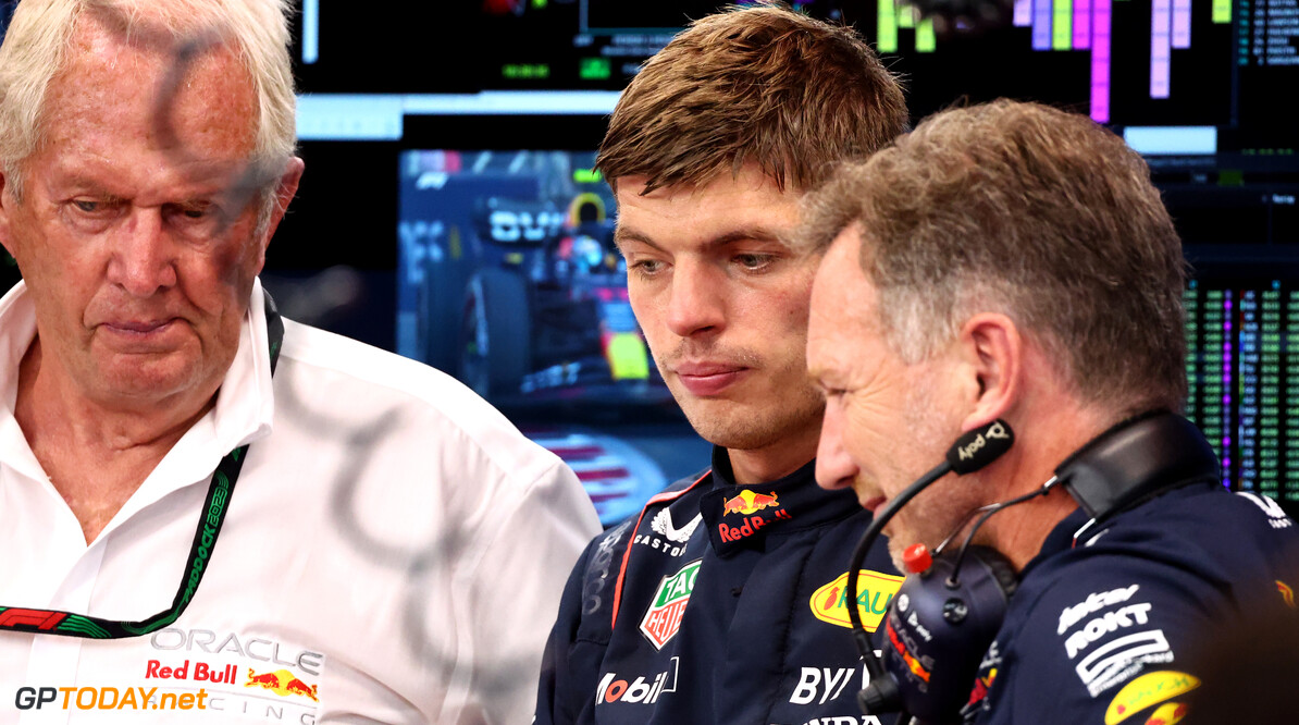 Formula One World Championship
Max Verstappen (NLD) Red Bull Racing with Dr Helmut Marko (AUT) Red Bull Motorsport Consultant (Left) and Christian Horner (GBR) Red Bull Racing Team Principal (Right).

15.09.2023. Formula 1 World Championship, Rd 16, Singapore Grand Prix, Marina Bay Street Circuit, Singapore, Practice Day.

- www.xpbimages.com, EMail: requests@xpbimages.com (C) Copyright: Batchelor / XPB Images
Motor Racing - Formula One World Championship - Singapore Grand Prix - Practice Day - Singapore, Singapore
XPB Images
Singapore
Singapore

Formel1 Formel F1 Formula 1 Formula1 GP Grand Prix one Marina Ba