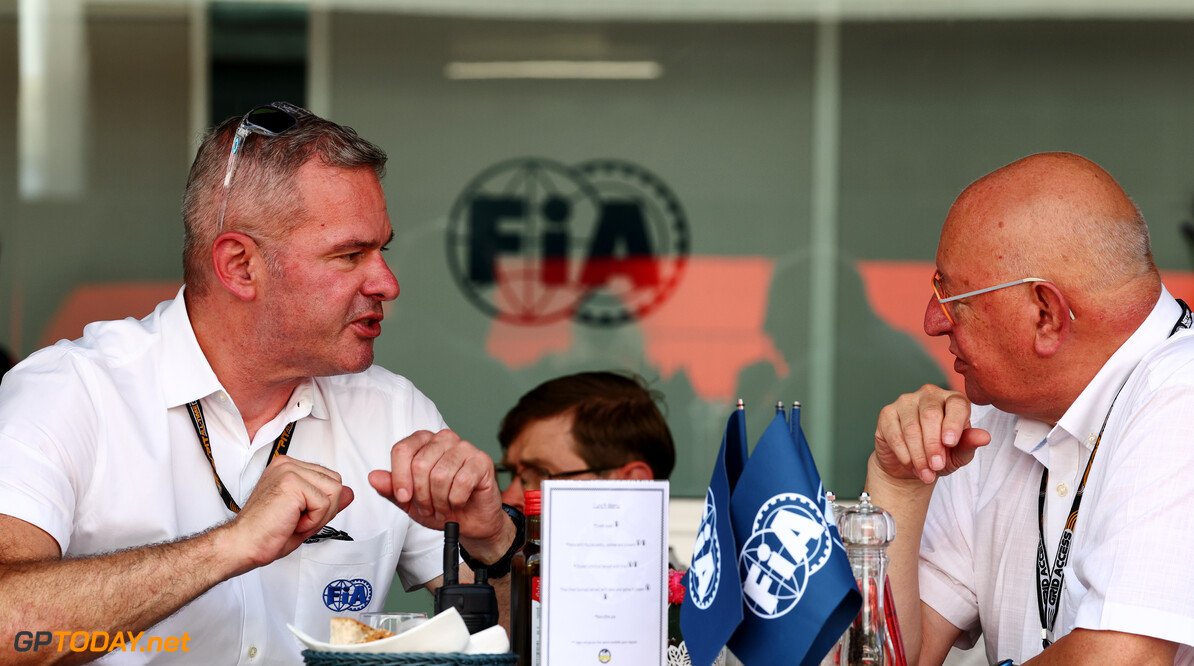 Formula One World Championship
(L to R): Niels Wittich (GER) FIA F1 Race Director with Dieter Rencken (RSA) Motorsport Adviser to FIA President.

16.09.2023. Formula 1 World Championship, Rd 16, Singapore Grand Prix, Marina Bay Street Circuit, Singapore, Qualifying Day.

 - www.xpbimages.com, EMail: requests@xpbimages.com (C) Copyright: Coates / XPB Images
Motor Racing - Formula One World Championship - Singapore Grand Prix - Qualifying Day - Singapore, Singapore
XPB Images
Singapore
Singapore

Formel1 Formel F1 Formula 1 Formula1 GP Grand Prix one Marina Ba