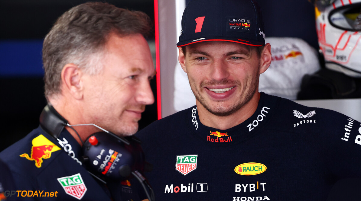 Formula One World Championship
Max Verstappen (NLD) Red Bull Racing (Centre) with Christian Horner (GBR) Red Bull Racing Team Principal (Left).

23.09.2023. Formula 1 World Championship, Rd 17, Japanese Grand Prix, Suzuka, Japan, Qualifying Day.

- www.xpbimages.com, EMail: requests@xpbimages.com (C) Copyright: Batchelor / XPB Images
Motor Racing - Formula One World Championship - Japanese Grand Prix - Qualifying Day - Suzuka, Japan
XPB Images
Suzuka
Japan

Formel1 Formel F1 Formula 1 Formula1 GP Grand Prix one Suzuka Ci