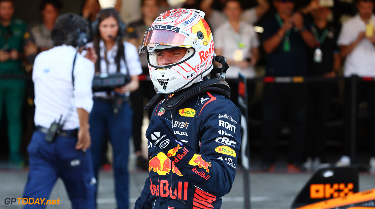 Formula One World Championship
Max Verstappen (NLD) Red Bull Racing celebrates his pole position in qualifying parc ferme.

23.09.2023. Formula 1 World Championship, Rd 17, Japanese Grand Prix, Suzuka, Japan, Qualifying Day.

- www.xpbimages.com, EMail: requests@xpbimages.com (C) Copyright: Batchelor / XPB Images
Motor Racing - Formula One World Championship - Japanese Grand Prix - Qualifying Day - Suzuka, Japan
XPB Images
Suzuka
Japan

Formel1 Formel F1 Formula 1 Formula1 GP Grand Prix one Suzuka Ci